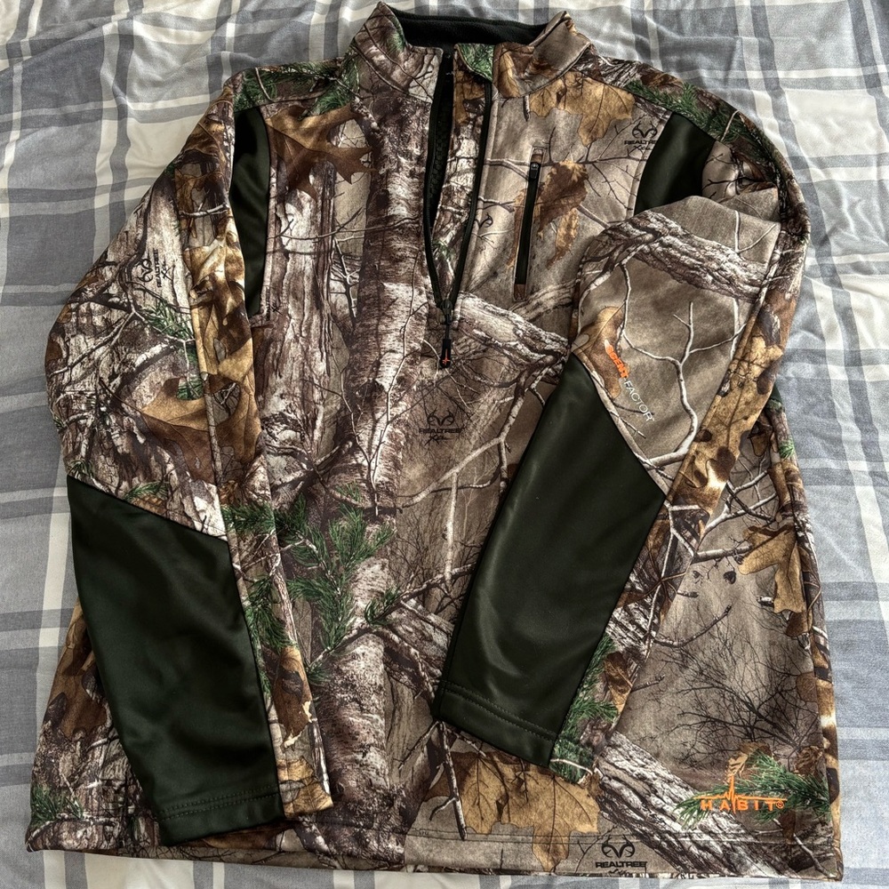 Habit camo men’s pullover quarter zip